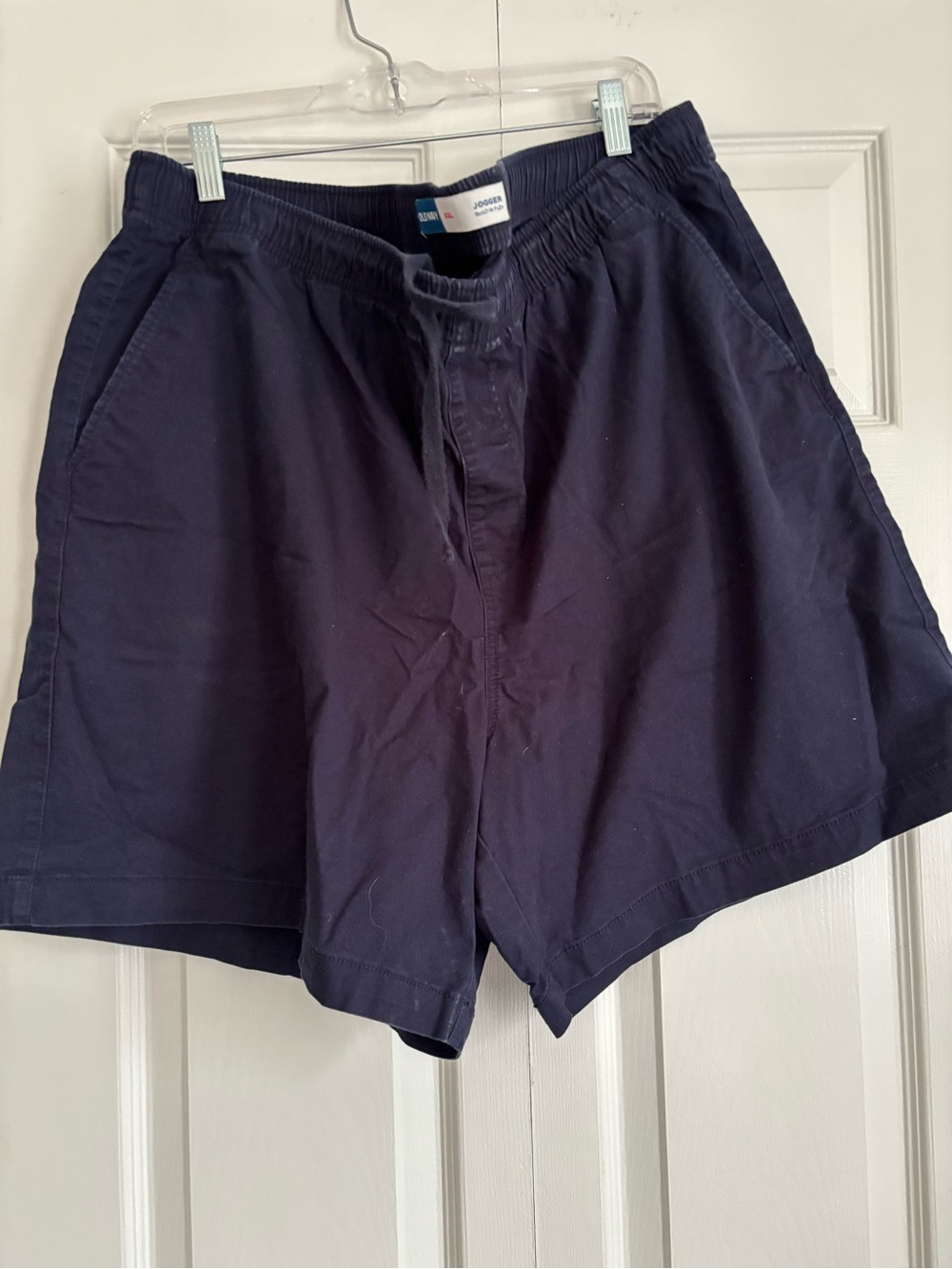 Old Navy Men's Dark Navy Elastic Waist Flat Front Shorts